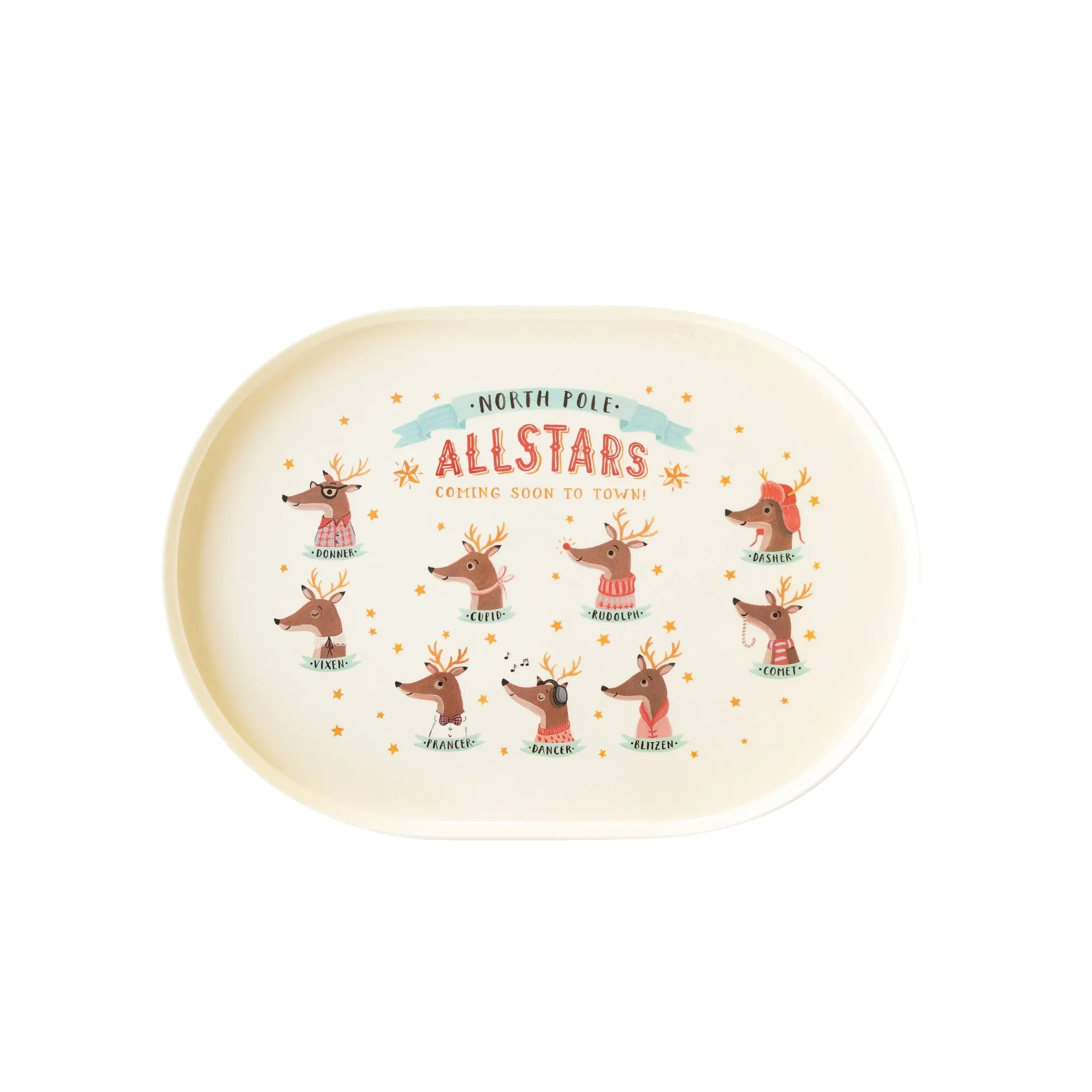 DER1030 - Dear Rudolph Reindeer Melamine Platter