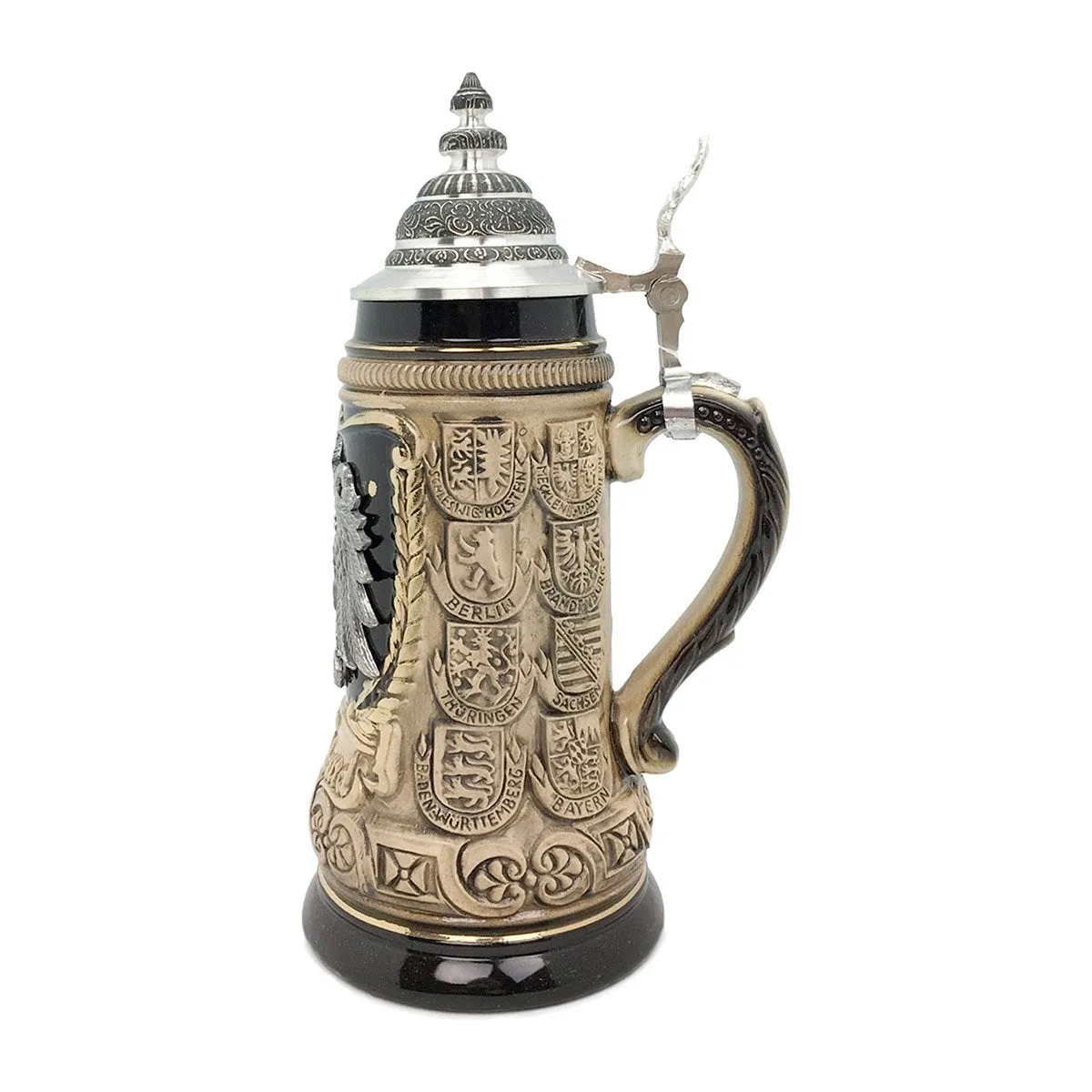 Eagle Medallion .5L Zoller & Born German Beer Stein with Metal Lid