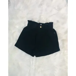 Elastic Waist Denim Shorts