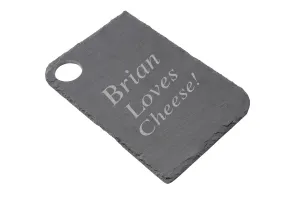 Engraved Personalised Loft Rectangle Natural Slate Cheese Board