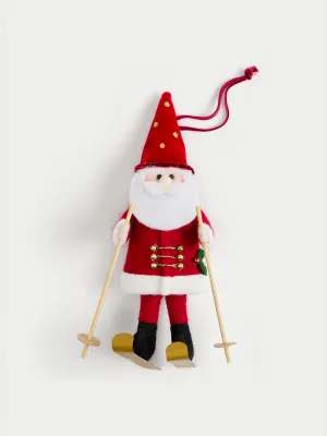 Felt father Christmas hanging decoration