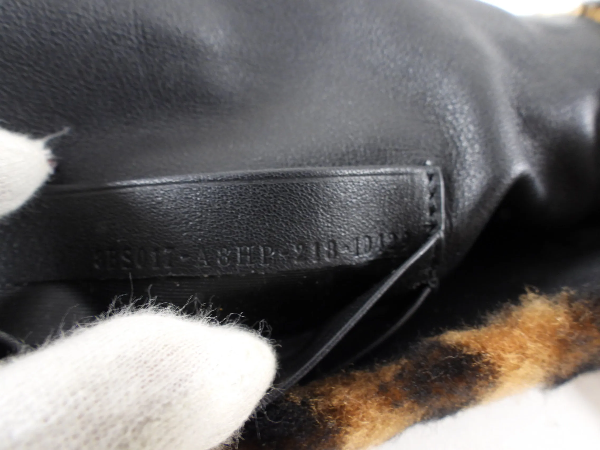 Fendi 1974 Mini Brown Sheepskin Shearling Baguette Bag