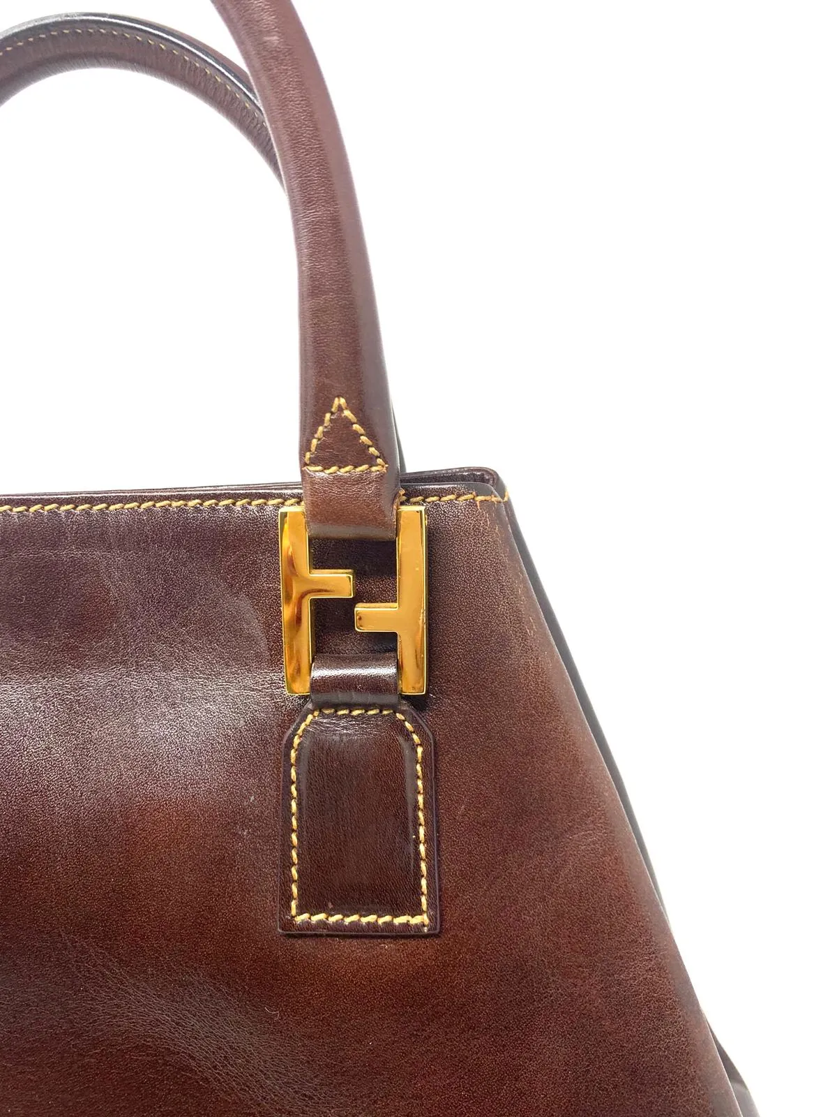 Fendi Vintage Brown Leather Bag