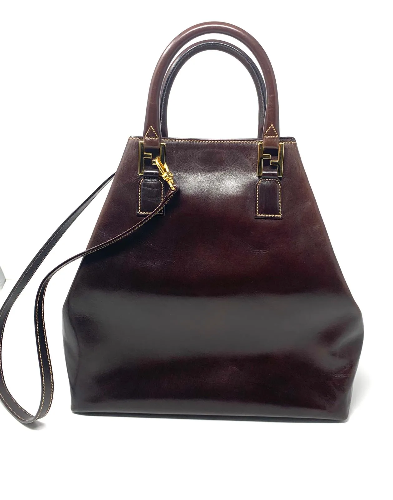 Fendi Vintage Brown Leather Bag