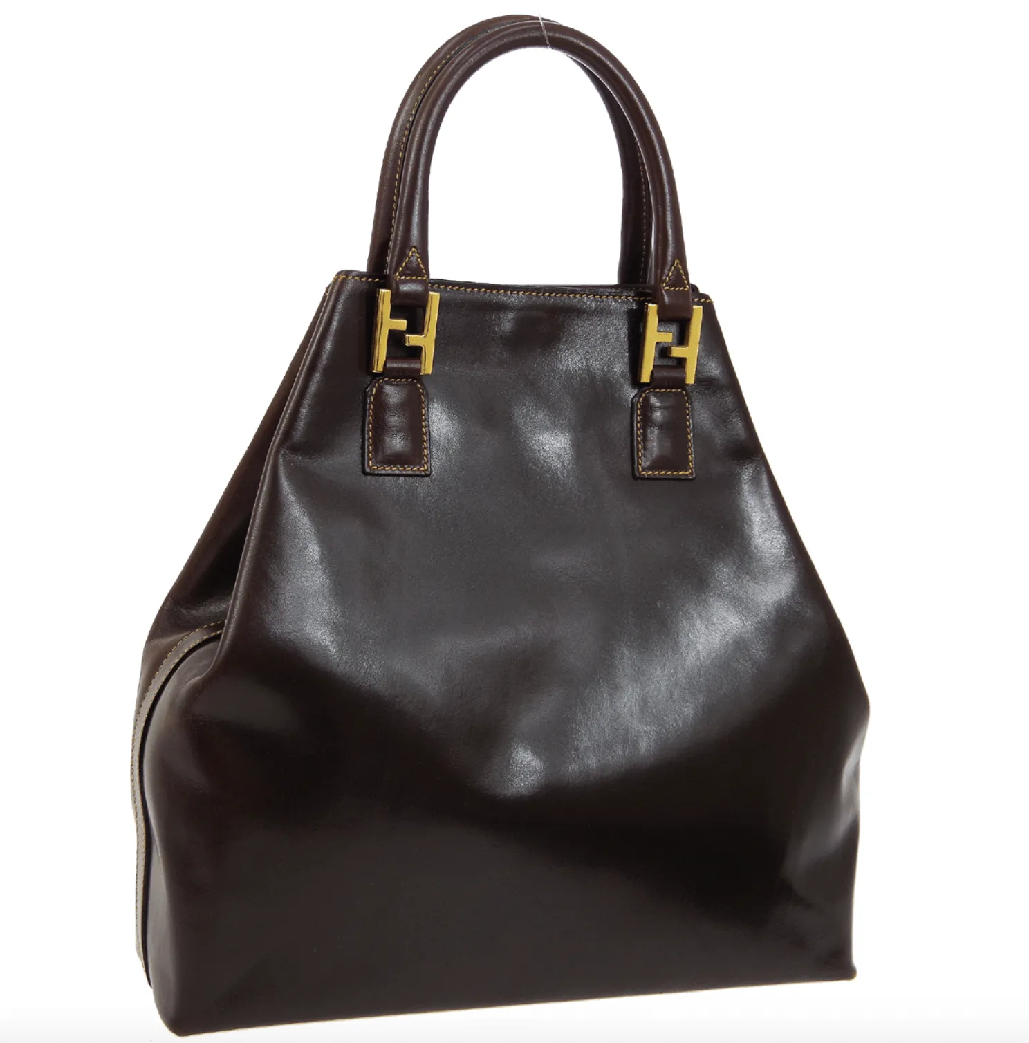 Fendi Vintage Brown Leather Bag