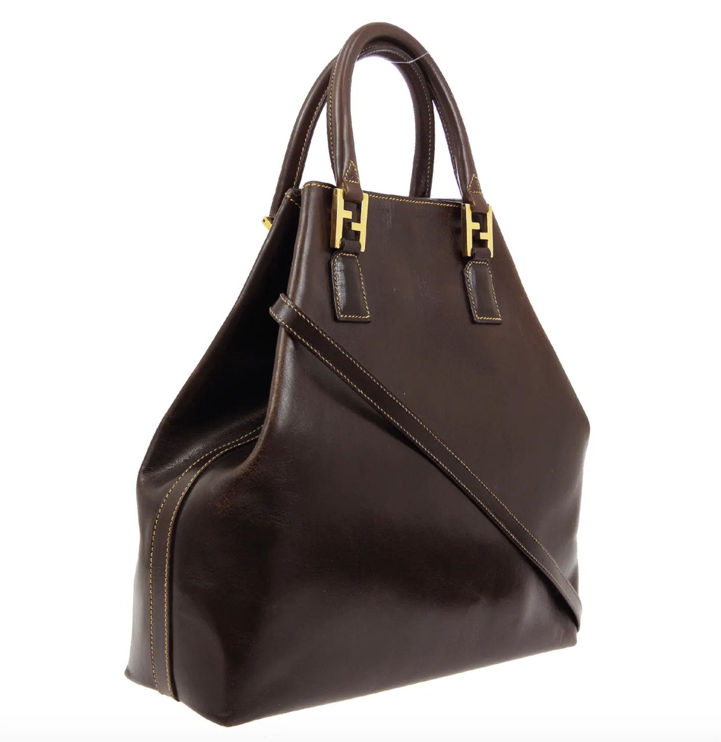 Fendi Vintage Brown Leather Bag