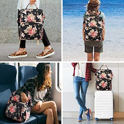 Flower Pattern Backpack for Women, Stylish for College, School