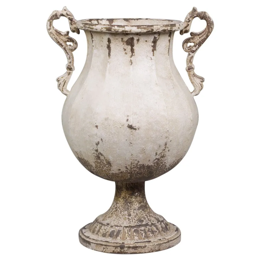 French Style Metal Urn - Rounded