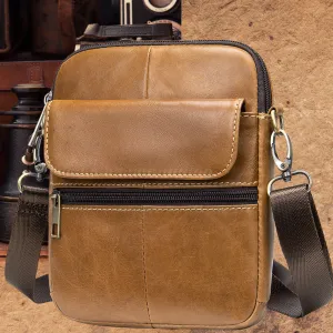 Genuine Leather Casual Travel Crossbody Bag