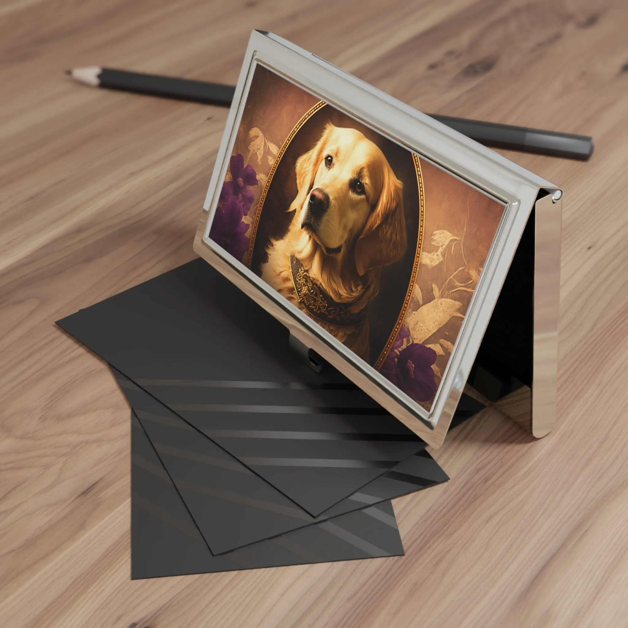 Golden Retriever Business Card Holder