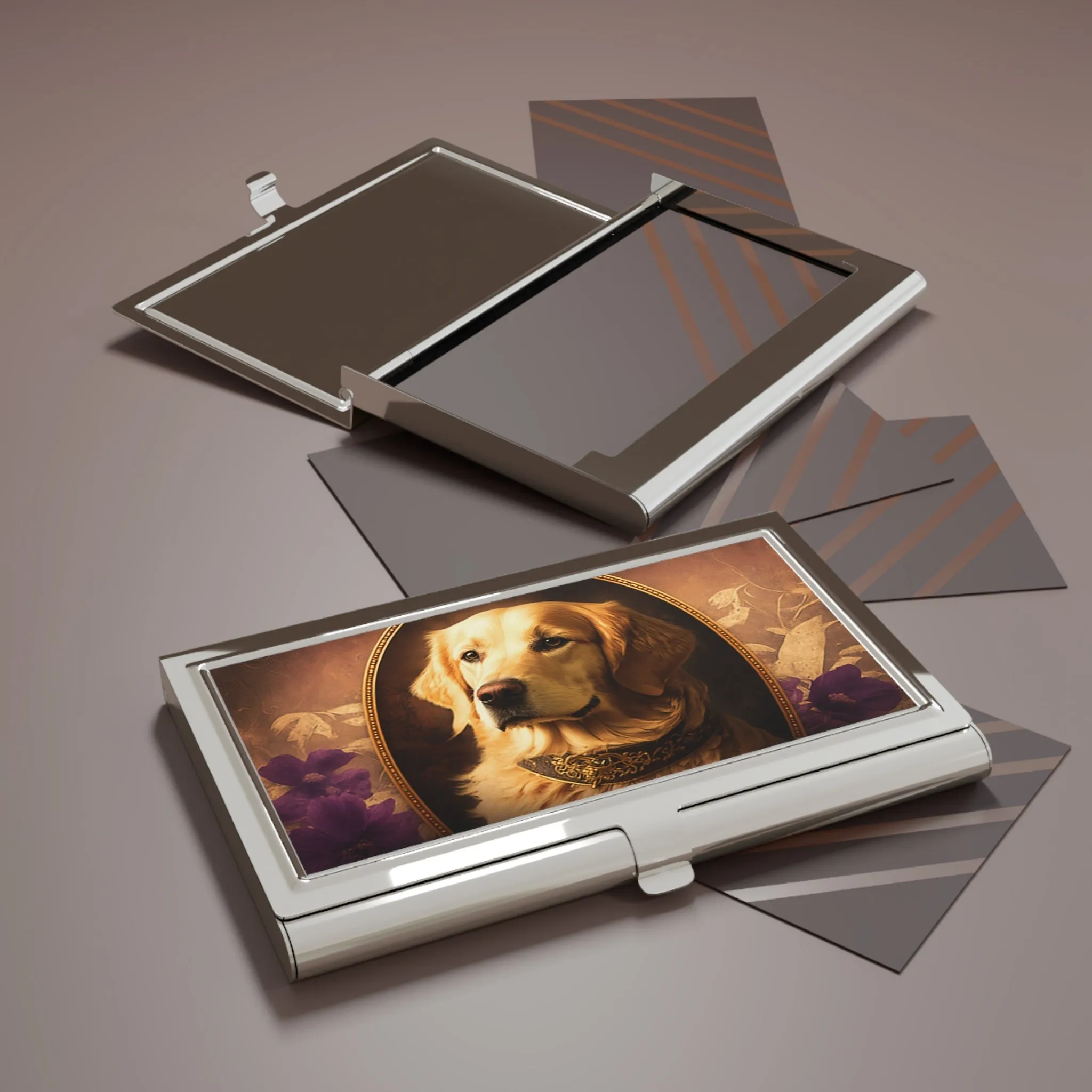 Golden Retriever Business Card Holder