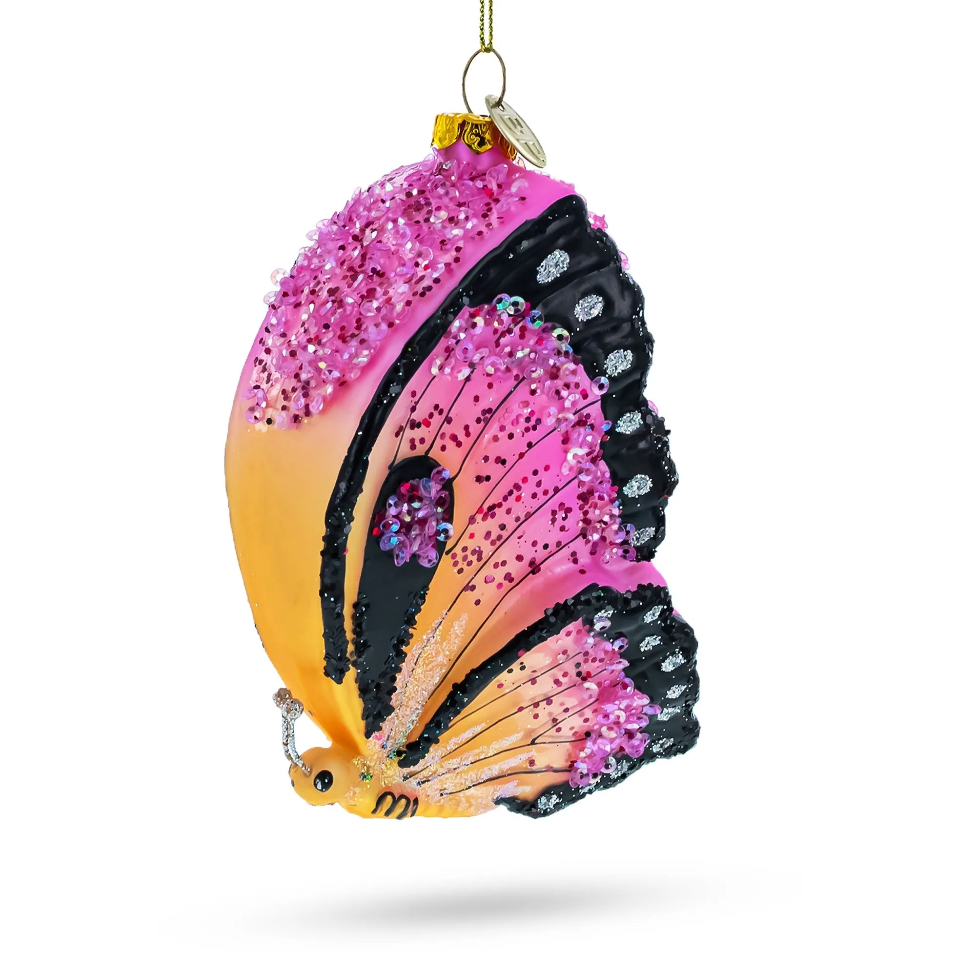 Graceful Butterfly - Blown Glass Christmas Ornament