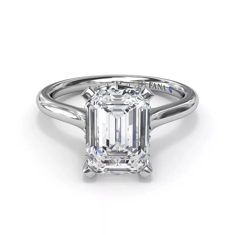 Graceful Emerald-Cut Engagement Ring