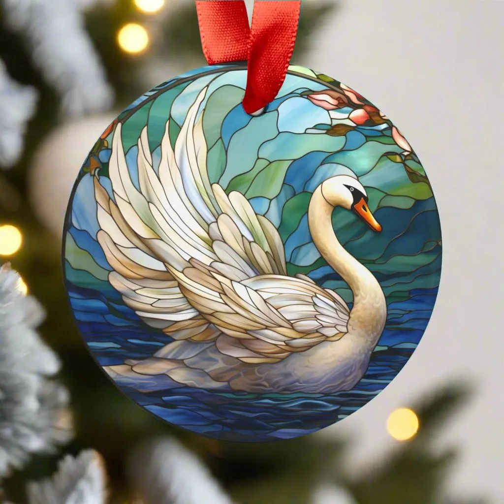 Graceful Swan Decorative Art Acrylic Ornament