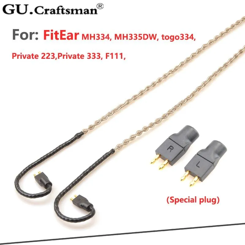 GUCraftsman 6N Silver Upgrade Cable for FitEar MH334 MH335DW togo334  Private 223  Private 333 F111