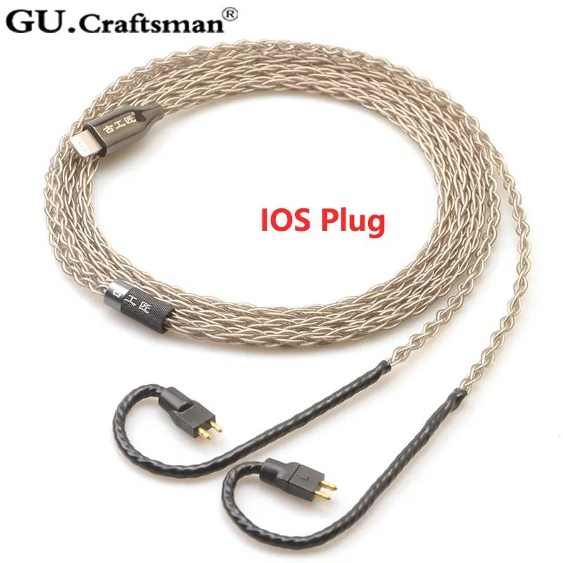 GUCraftsman 6N Silver Upgrade Cable for FitEar MH334 MH335DW togo334  Private 223  Private 333 F111