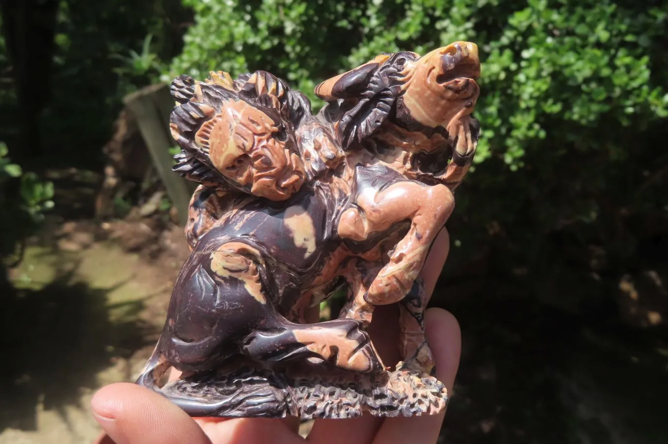 Hand Made Pyrophyllite Animal Carvings x 2 From South Africa