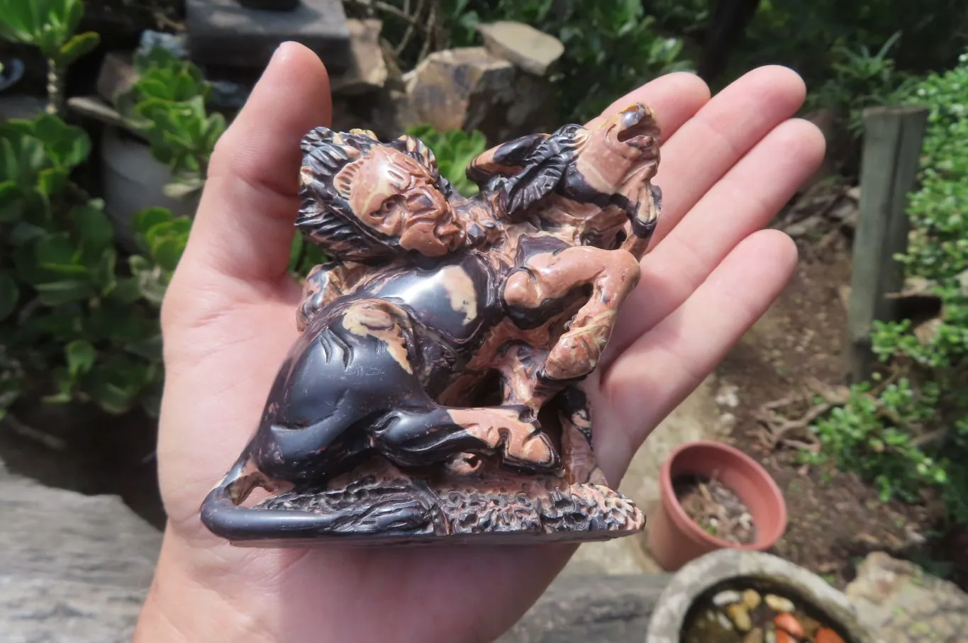 Hand Made Pyrophyllite Animal Carvings x 2 From South Africa