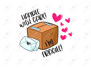 Handle with care I’m fragile - business sticker set