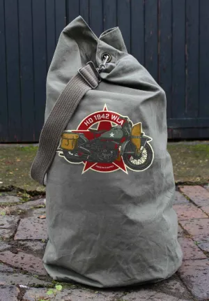 HARLEY DAVIDSON WLA 1942 ARMY SURPLUS KIT BAG - USED CONDITION