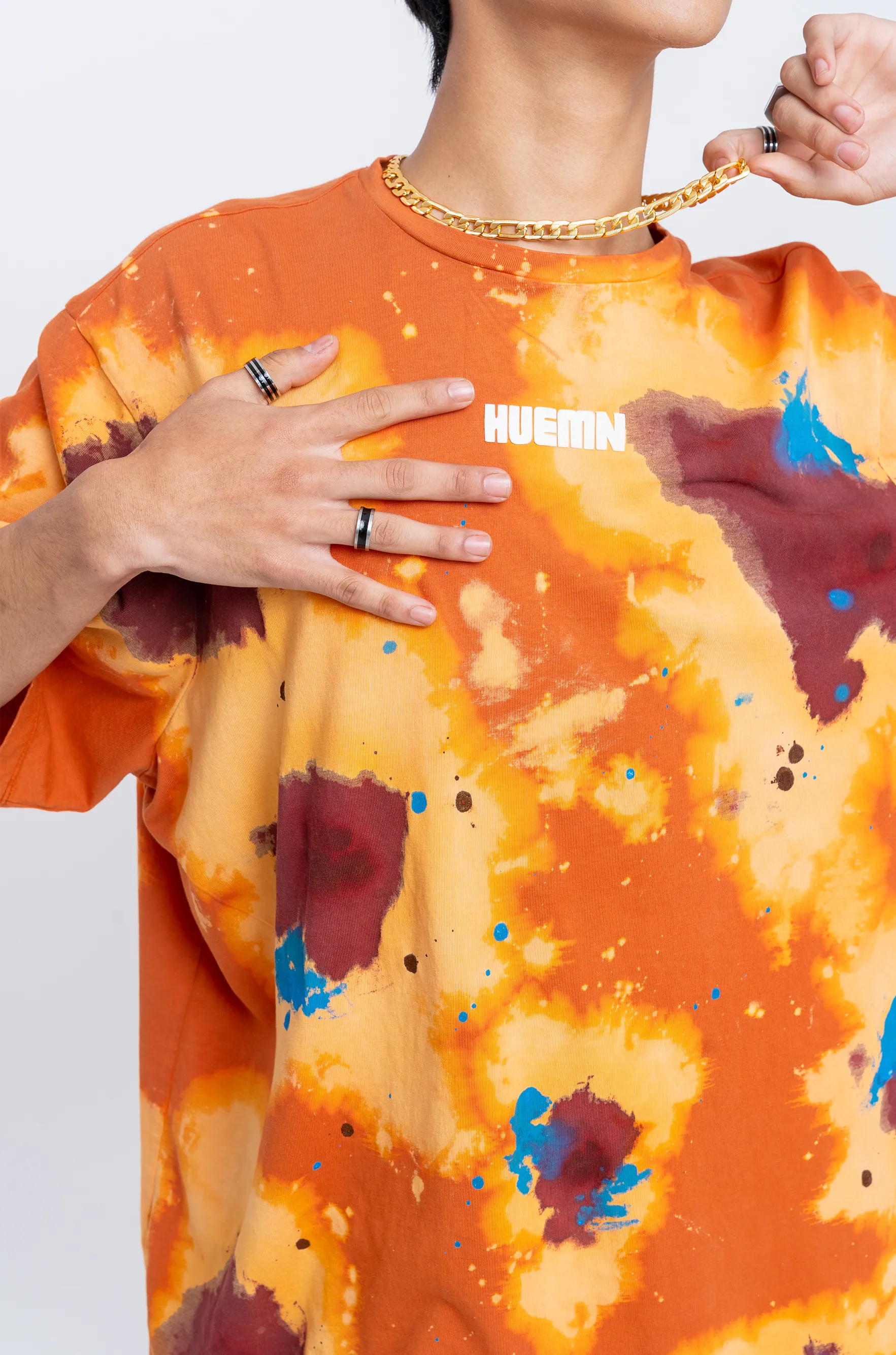 Huemn Blood Washed T-Shirt (Orange Tan)