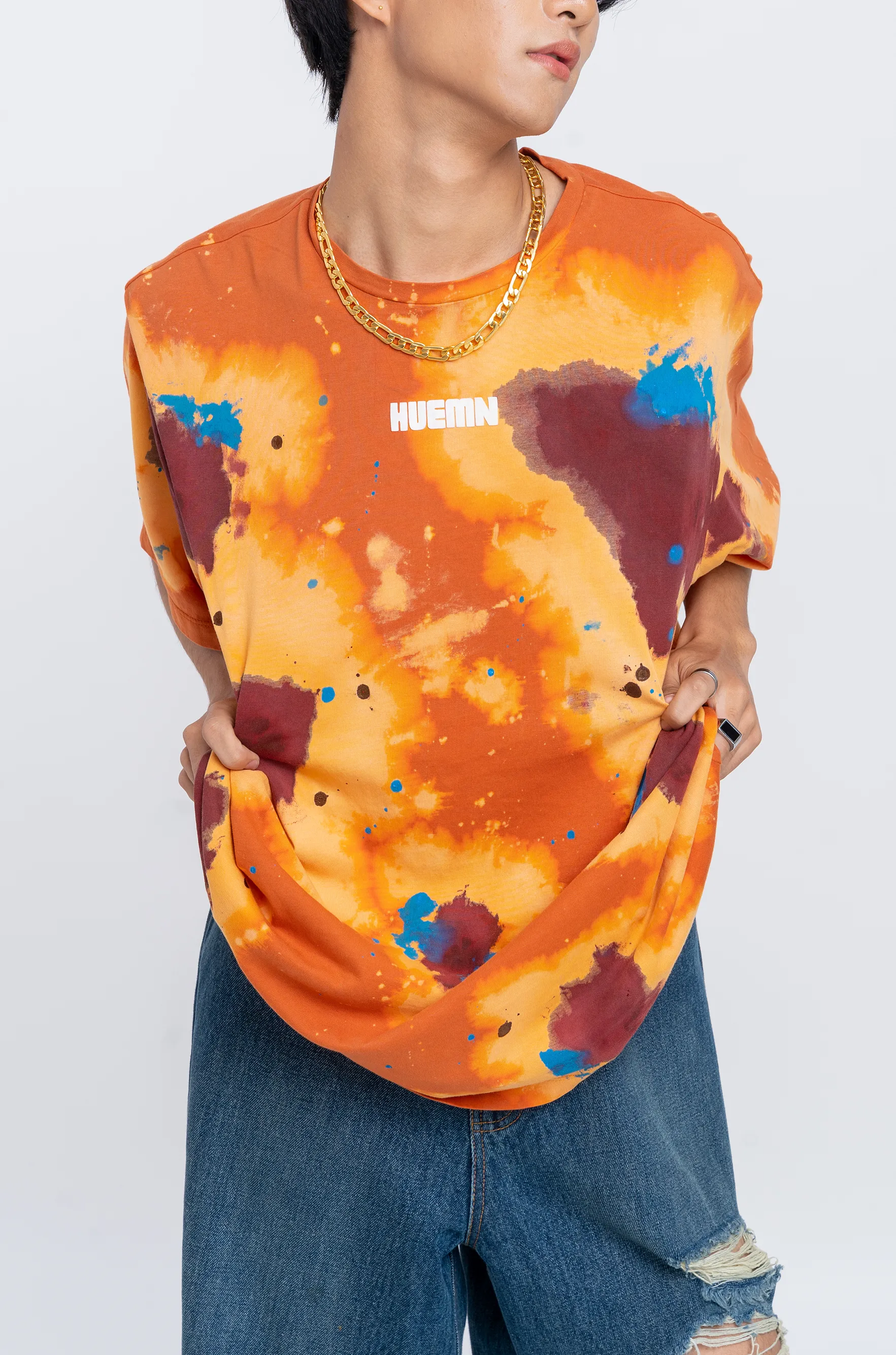 Huemn Blood Washed T-Shirt (Orange Tan)