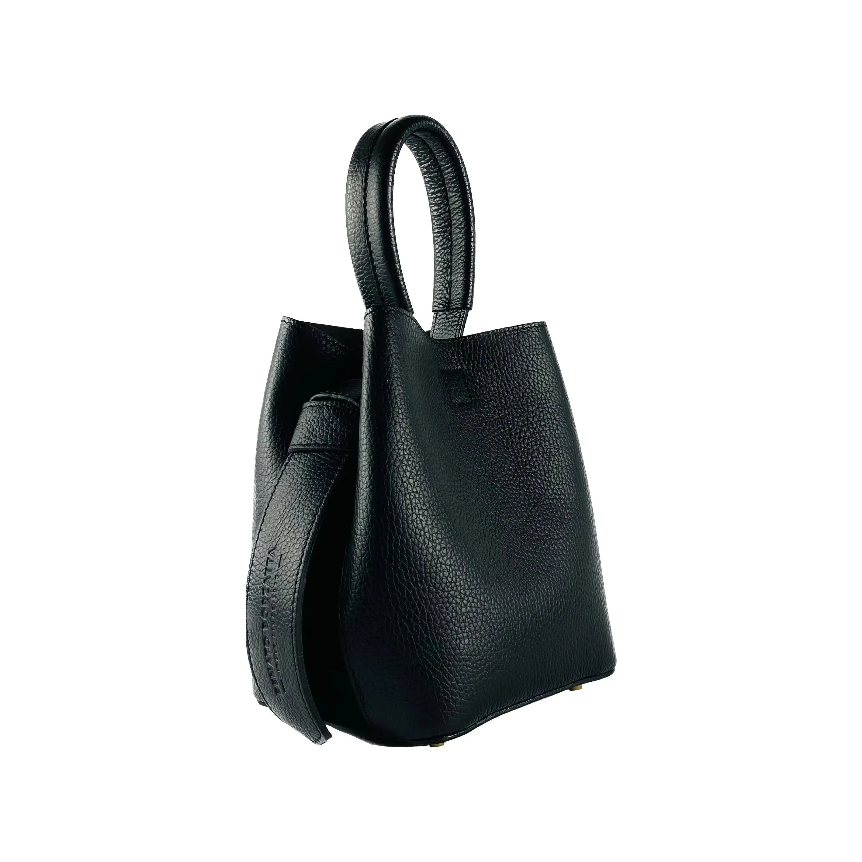 Italian Artisan-Made Genuine Leather Bucket Bag with Functional Pouch - RB1006A