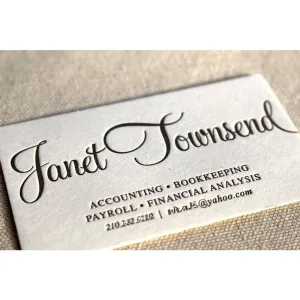 Janet - Letterpress Business Cards