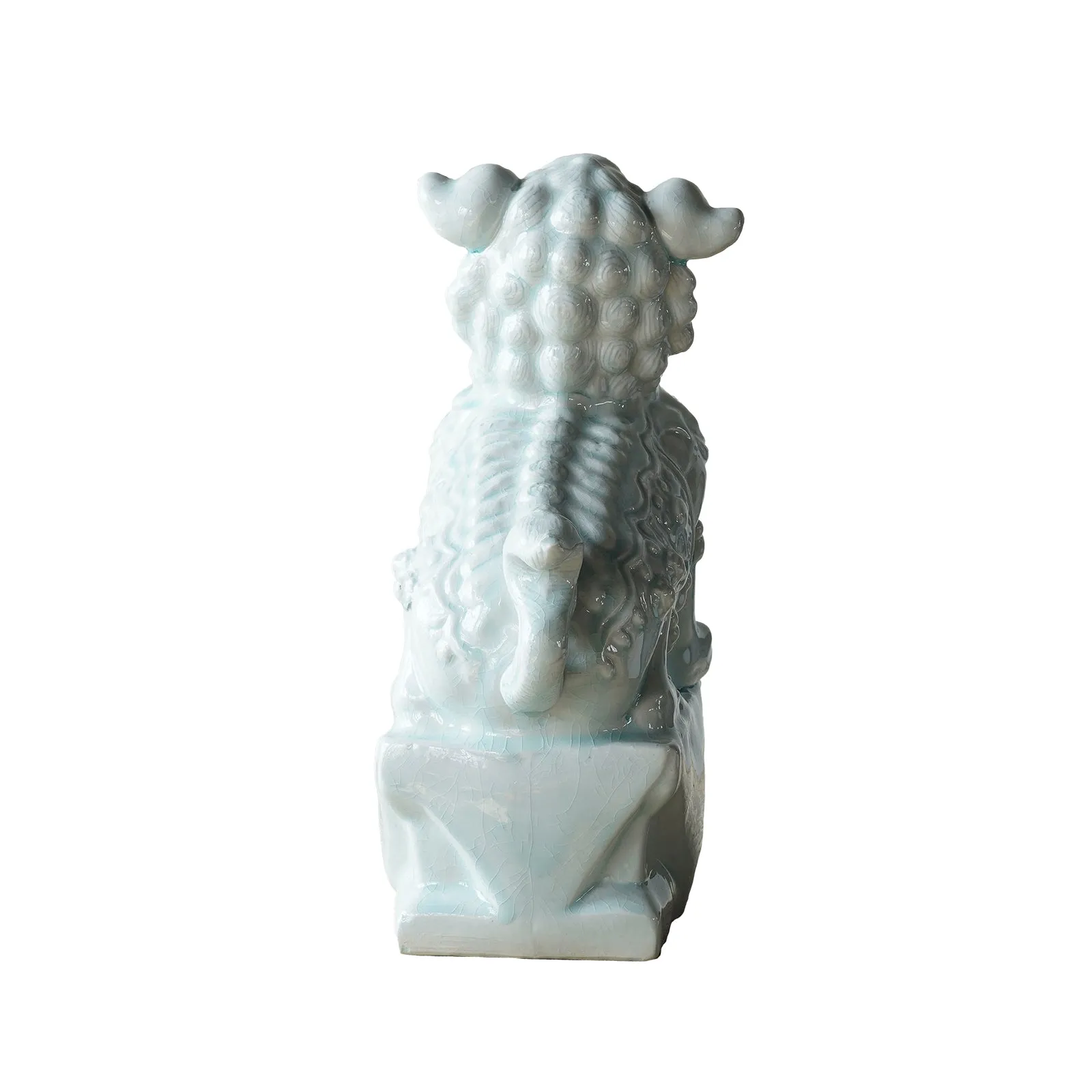 Jingdezhen Porcelain Lion Sitting, Pair