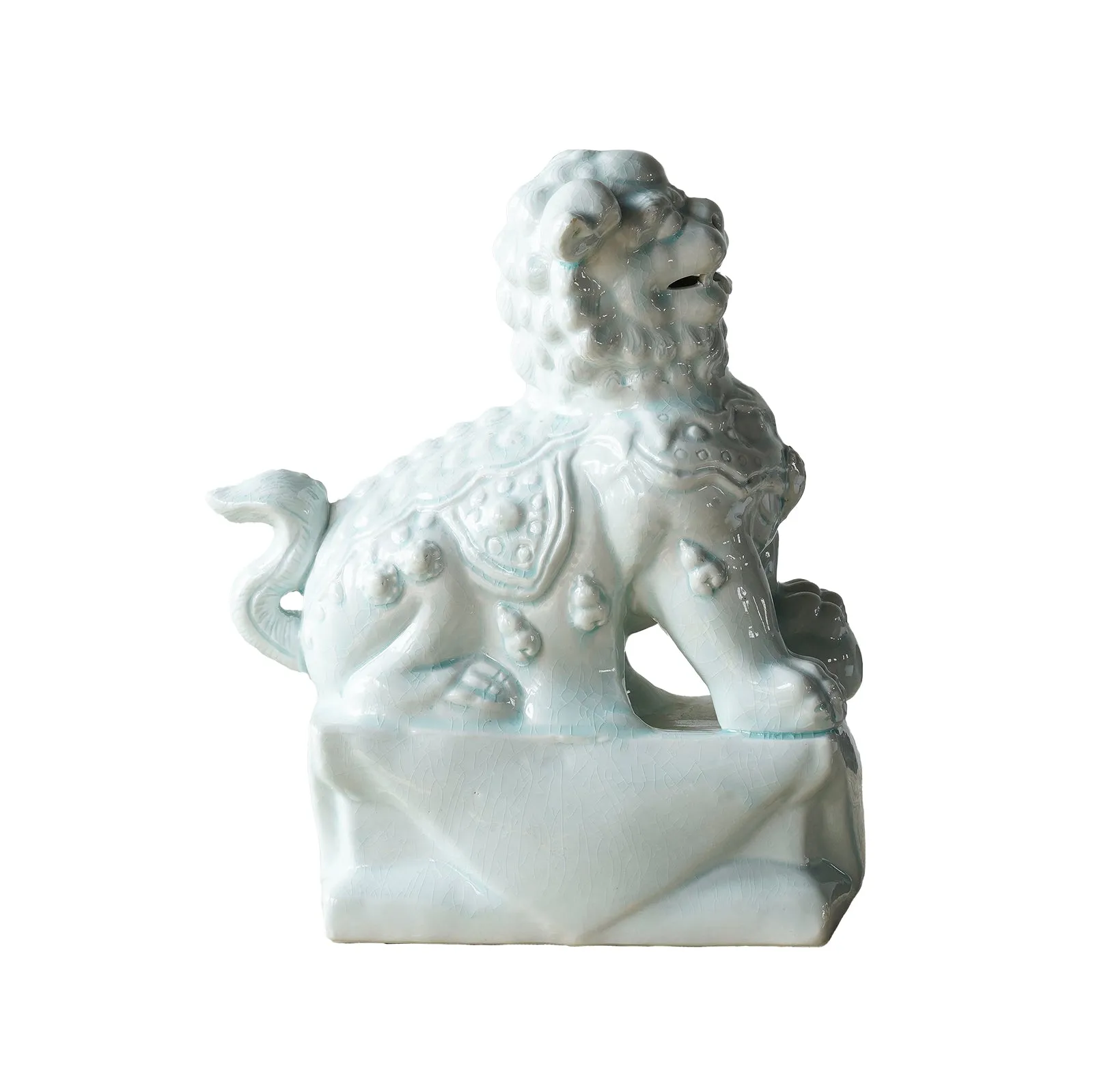 Jingdezhen Porcelain Lion Sitting, Pair