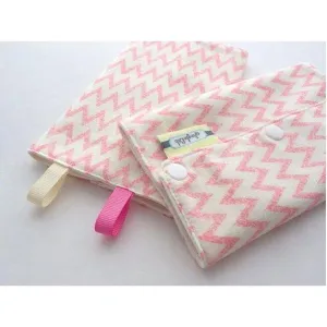 Jinglebib Drool Pad - Pink Zig Zag