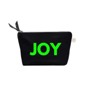 JOY Makeup Bag Black with Neon Green Matte