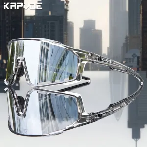 Kapvoe UV400 Racing Bike Glasses Eyewear MTB Cycling Sunglasses Cycling Glasses  Polarized Men's Sunglasses Women Sport Goggles