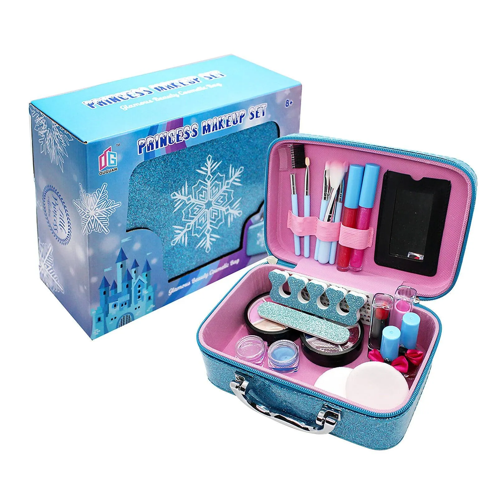 Kids Real Makeup Kit Frozen Makeup Set For Girls Real Kids Cosmetics Make Up Set With Cute Cosmetic Bag Frozen Make Up Set