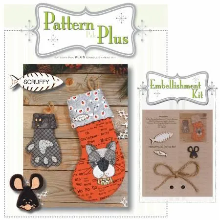 Kitty Stocking & Treat Bag Pattern Plus