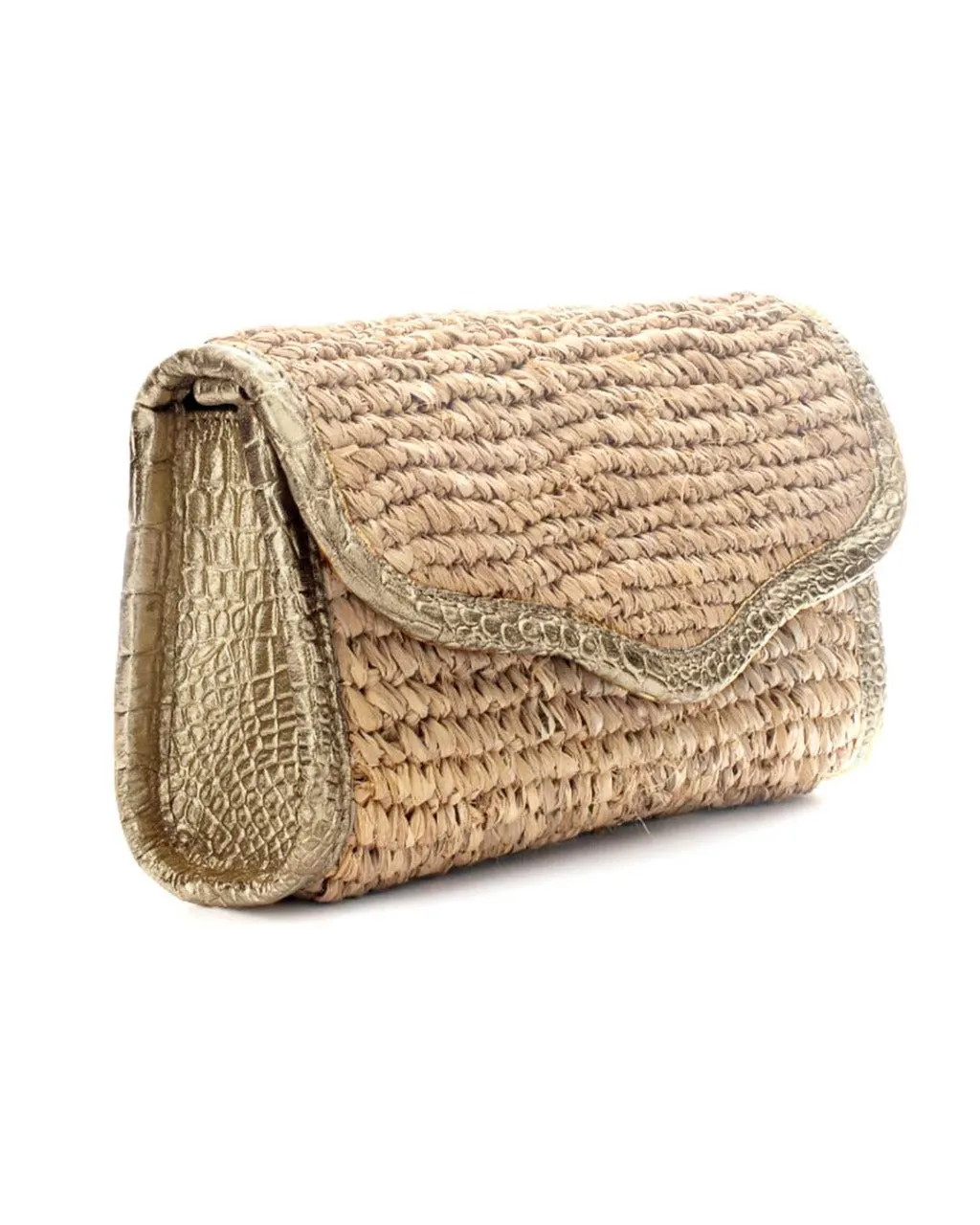 LADY RAFFIA SHOULDER BAG | GOLD