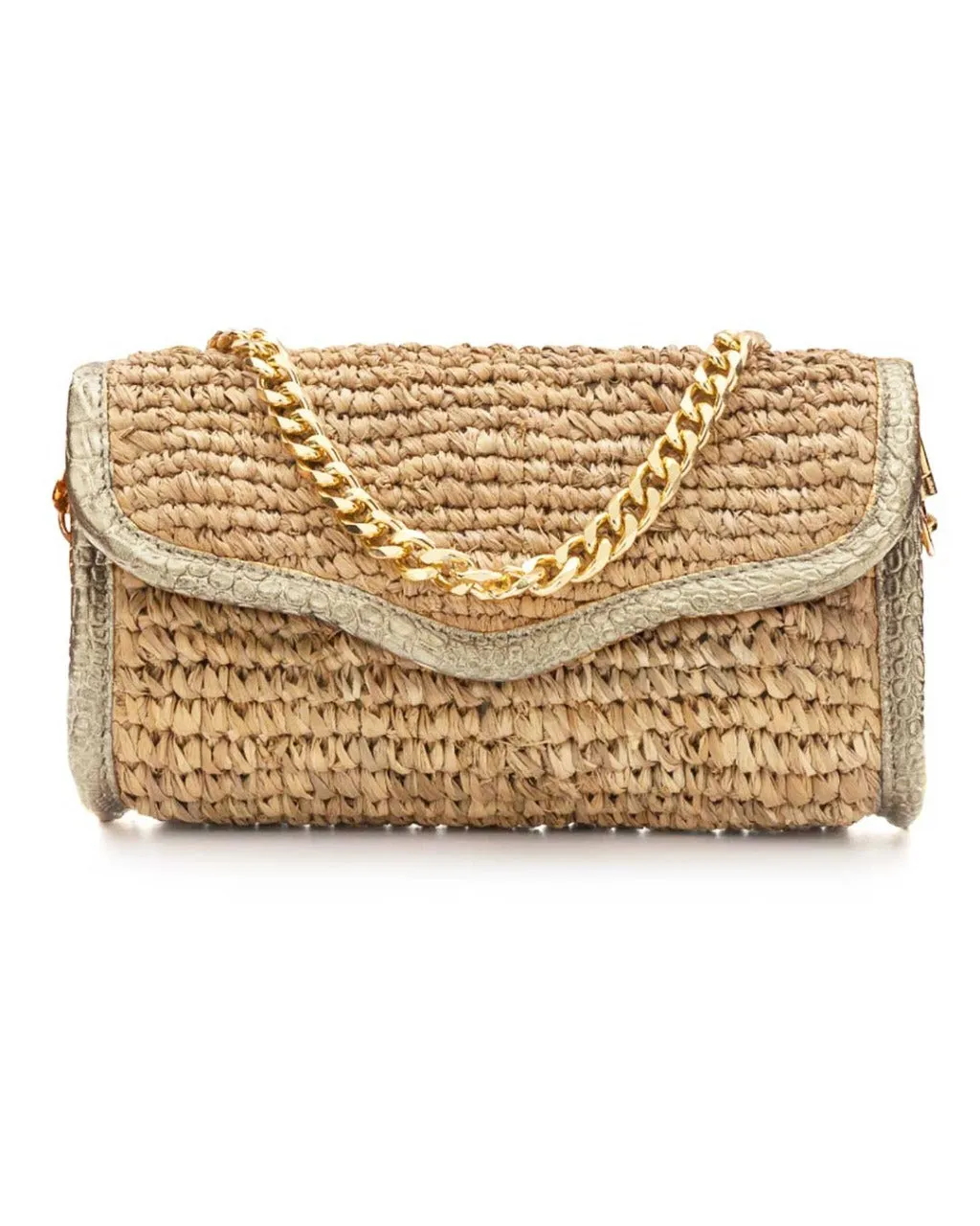 LADY RAFFIA SHOULDER BAG | GOLD