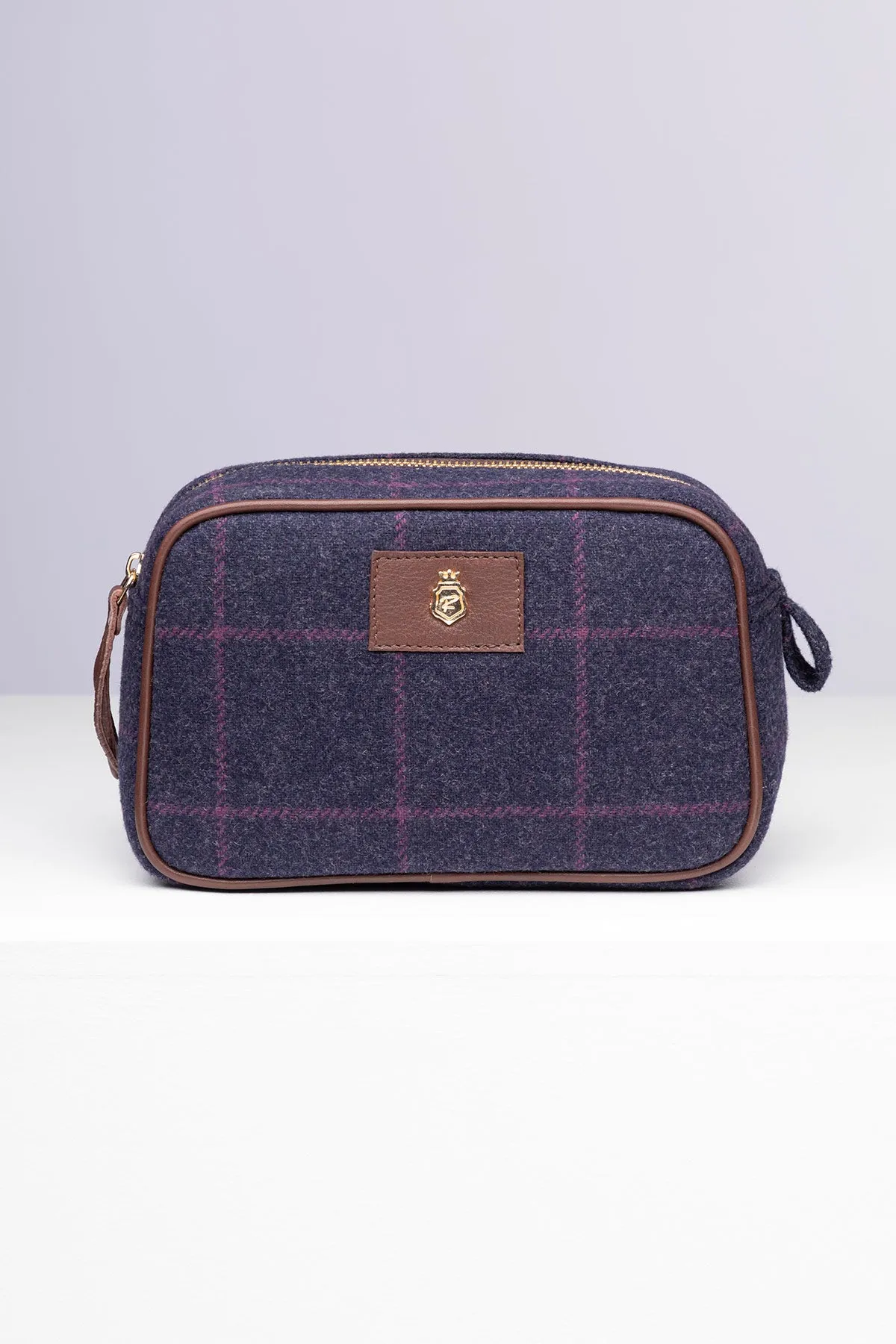 Large Tweed Makeup Bag - Helmsley