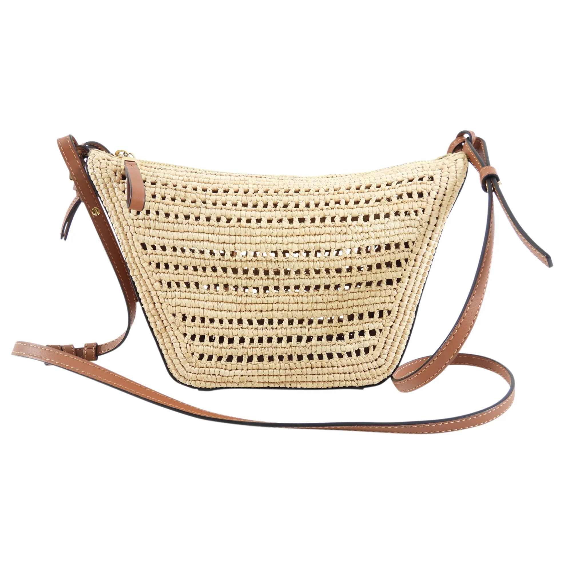 Loewe x Paula's Ibiza Mini Hammock Raffia Straw Crossbody Bag