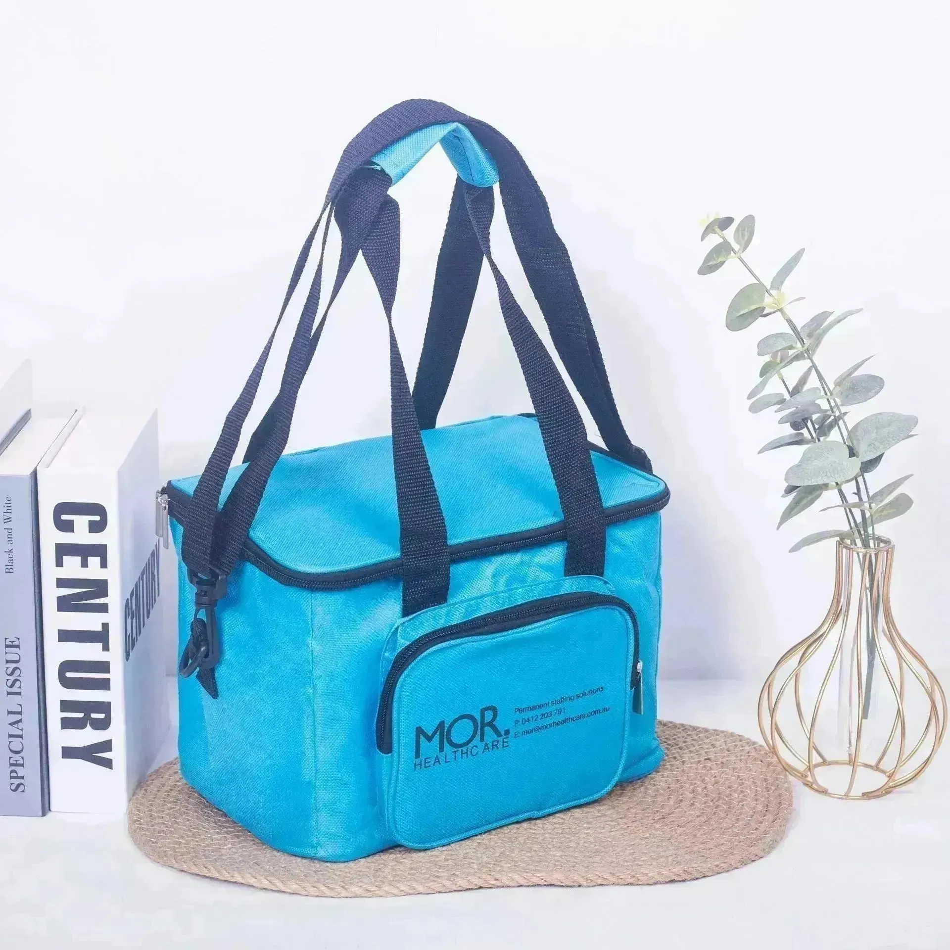 Lunch Box Bag Portable Picnic Bag Multifunctional Double Layer PEVA Waterproof Insulation Freezing Bag Insulated Lunch Bag for Adult