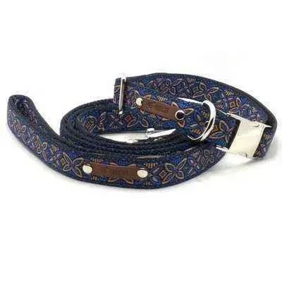 Majestic Cotton Dog Collar with Custom Engraving