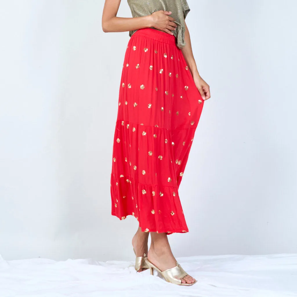 Maxi skirt with sequin details wholesale