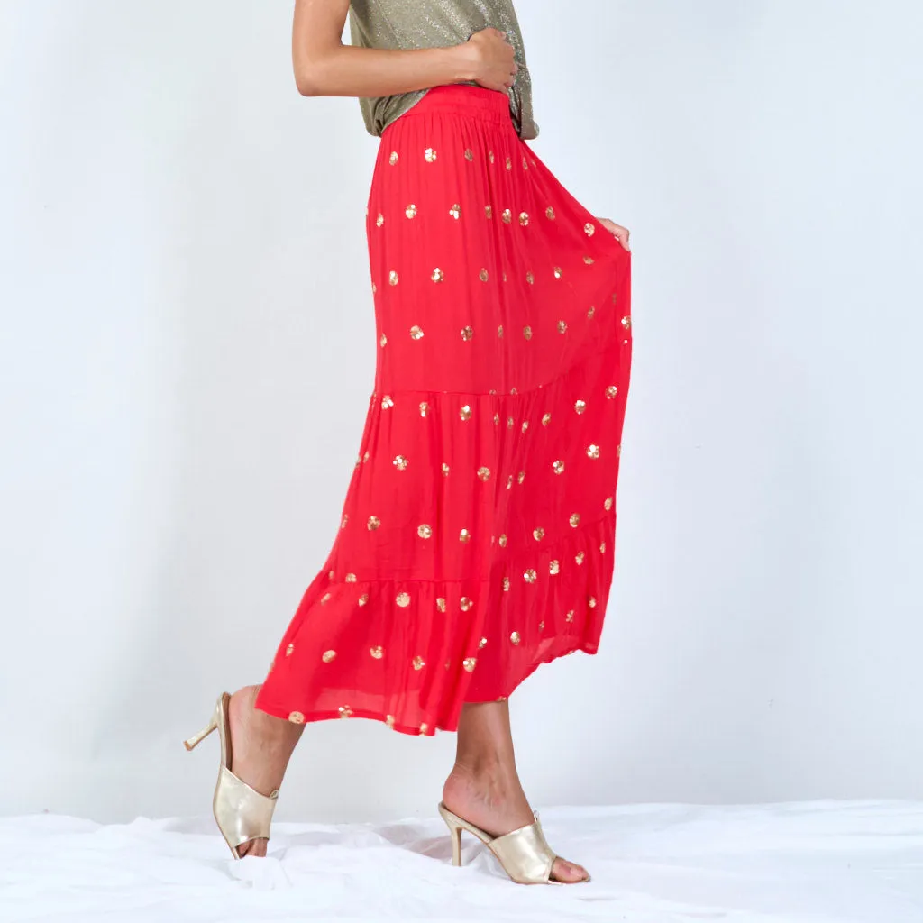 Maxi skirt with sequin details wholesale