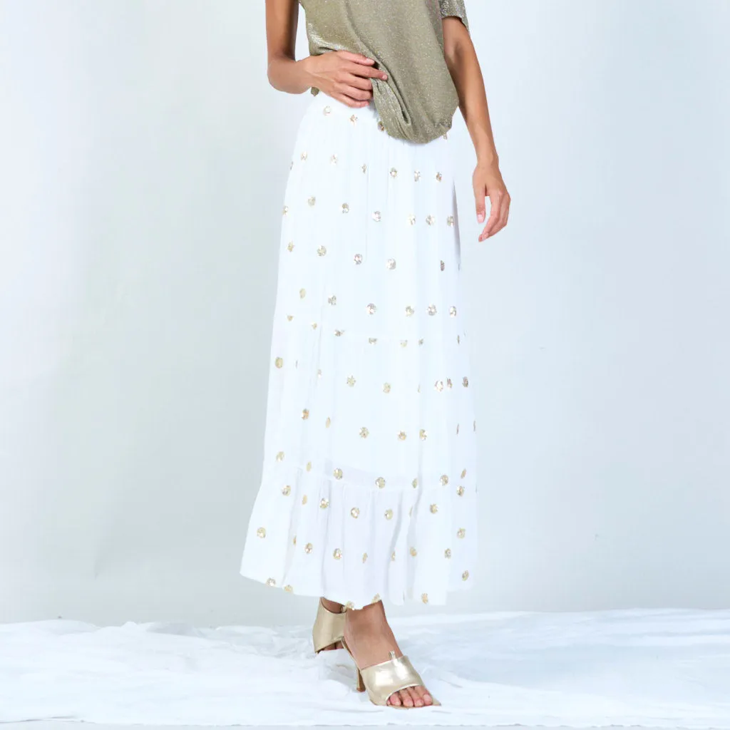 Maxi skirt with sequin details wholesale