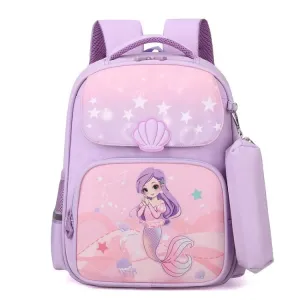 Mermaid Princess Schoolbag Girls Campus Backpack