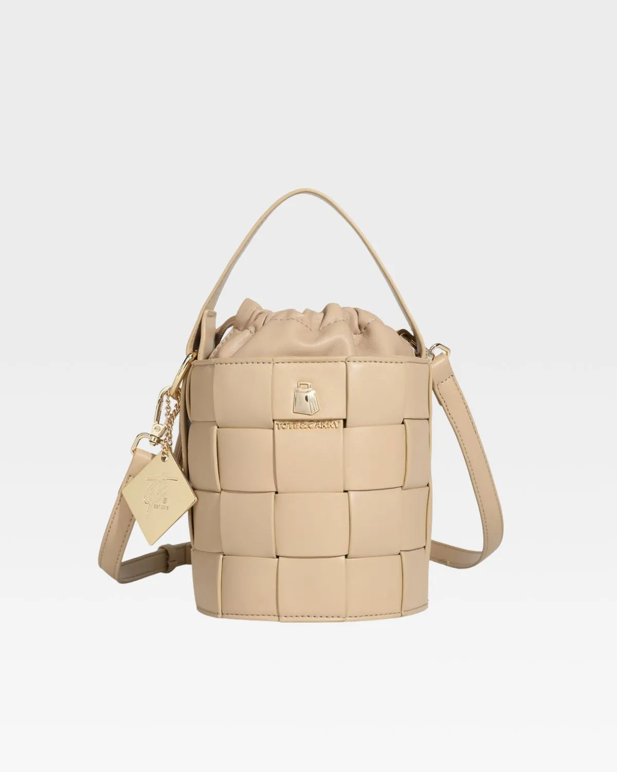 Mini Bucket Bag in Tan Brown