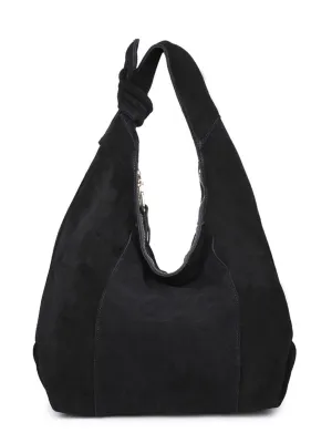 Moda Luxe Suede Knot Hobo Bag, Black - Brands We Love