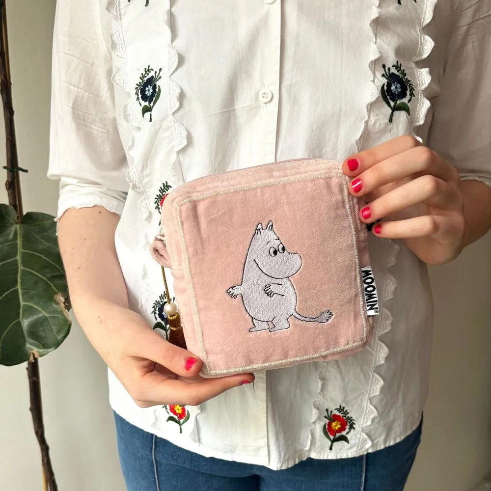 Moomintroll Makeup Bag Velvet Pink - House of Disaster