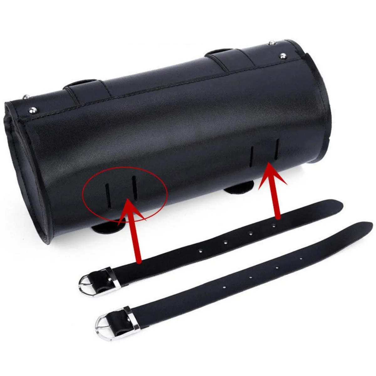 Motorcycle Leather Duffle Roll Bag