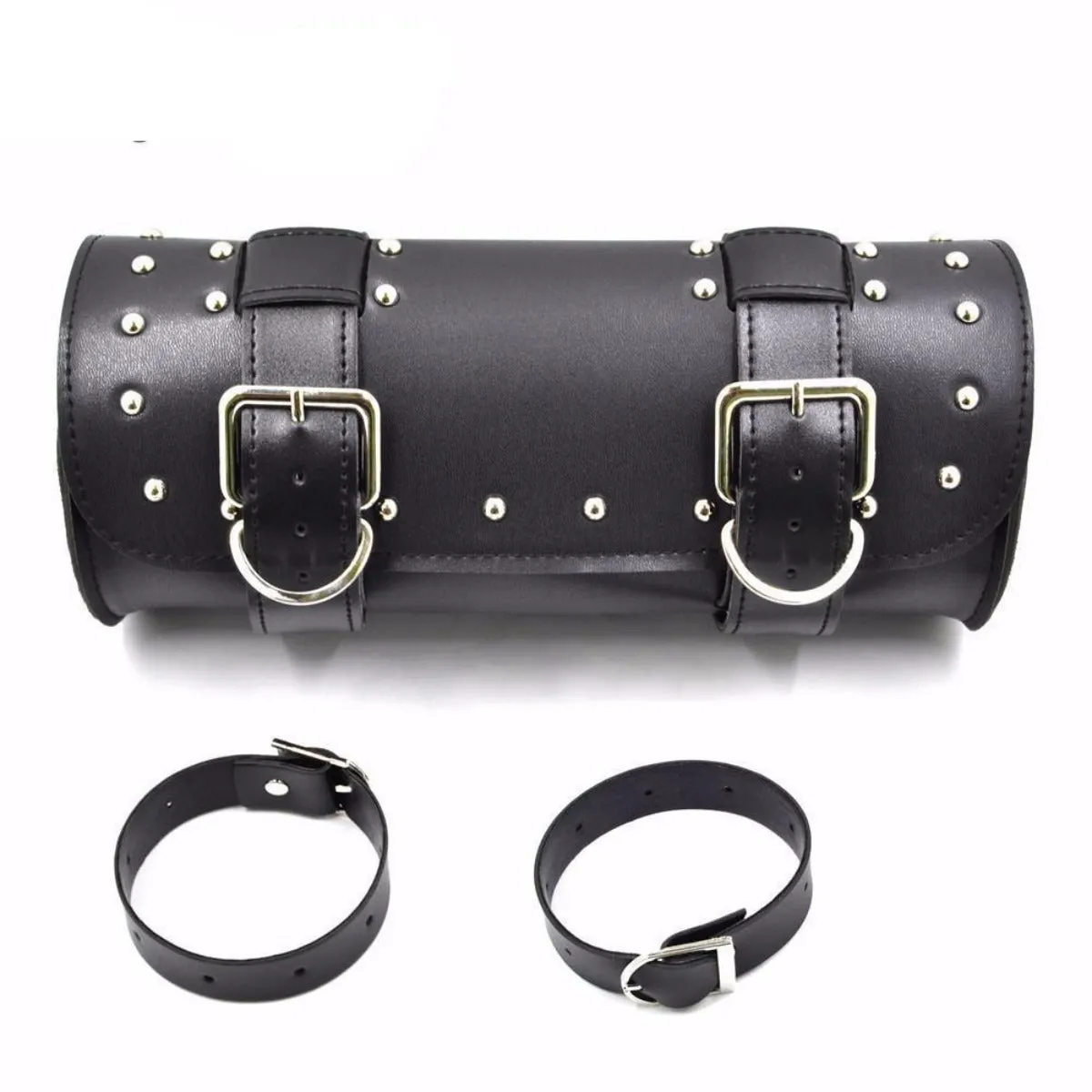 Motorcycle Leather Duffle Roll Bag